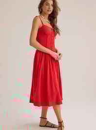 Sloane Button-Up Maxi Dress Detail 5 - TULLABEE