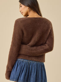 Natalia Fuzzy Cardigan Detail 4 - TULLABEE