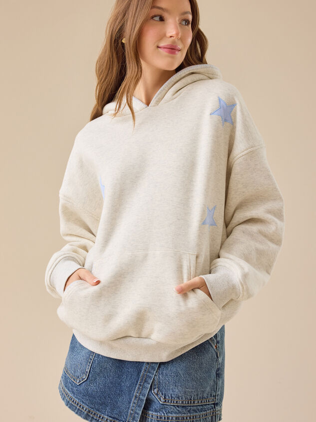 Stripe Star Hoodie Detail 4 - TULLABEE