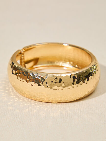 Hammered Bangle Bracelet - TULLABEE