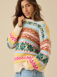 Emerson Fairisle Oversized Sweater Detail 4 - TULLABEE