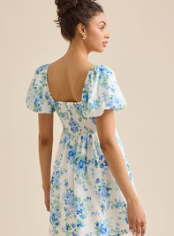 Audra Floral Mini Dress Detail 3 - TULLABEE