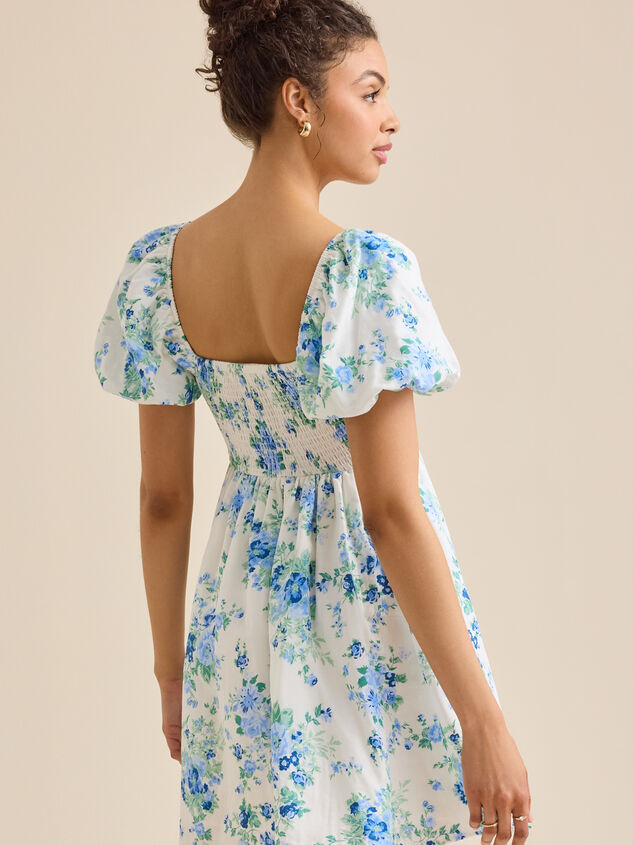 Audra Floral Mini Dress Detail 3 - TULLABEE