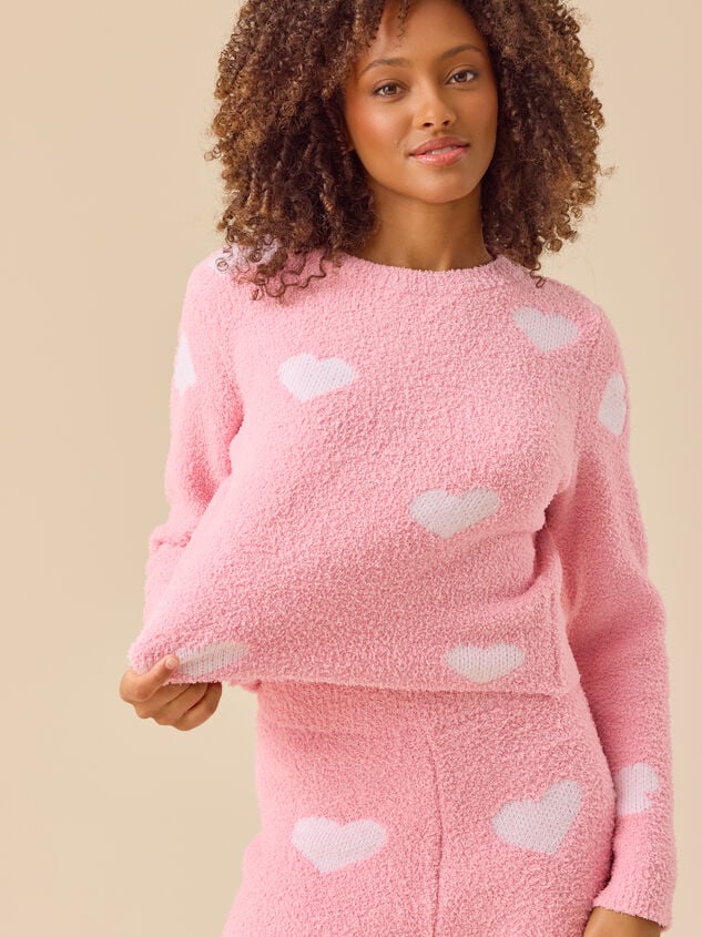 Arianna Teddy Heart Pullover Detail 4 - TULLABEE