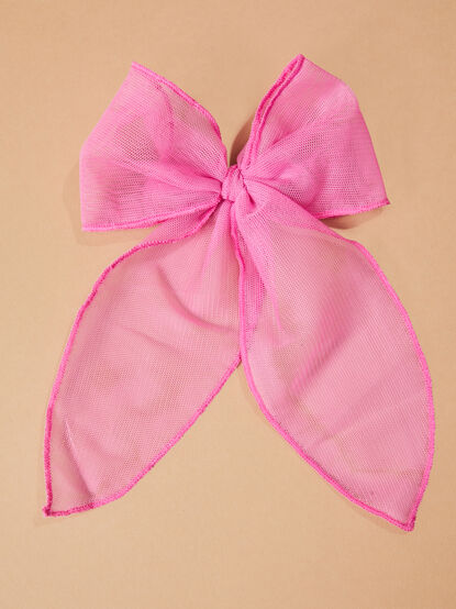 Pink Power Bow Clip - TULLABEE