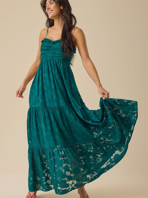 Hazel Ruched Front Maxi Dress - TULLABEE