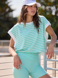 Vista Stripe Tee Detail 2 - TULLABEE