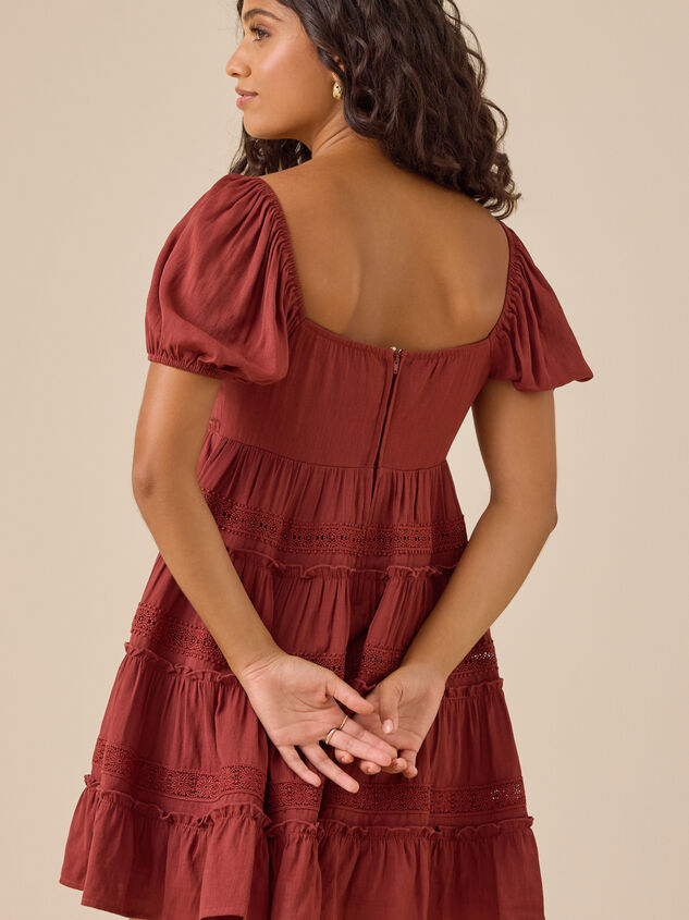 Marcie Tiered Mini Dress Detail 4 - TULLABEE
