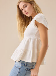 Lindsay Tiered Babydoll Top Detail 4 - TULLABEE