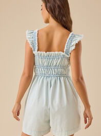 Ashley Denim Romper Detail 5 - TULLABEE