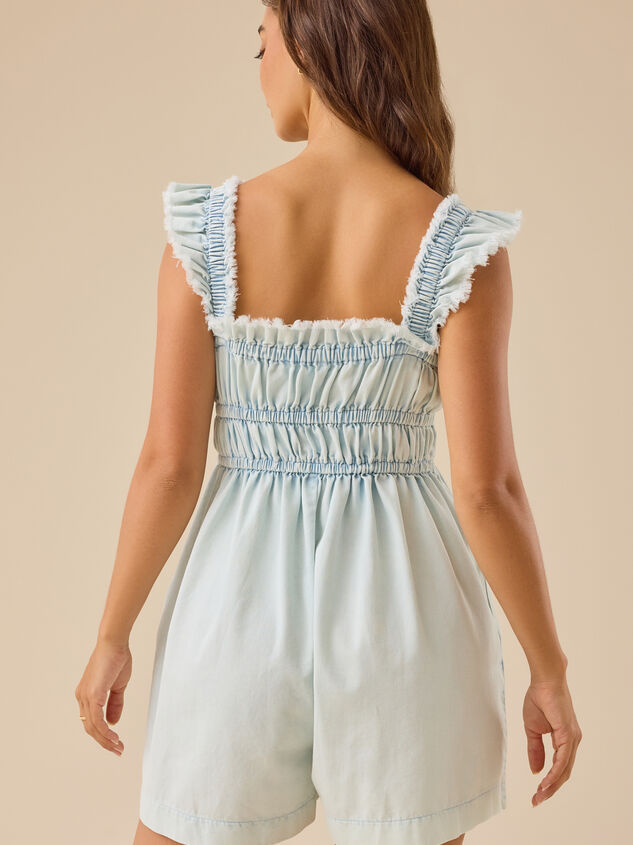 Ashley Denim Romper Detail 5 - TULLABEE