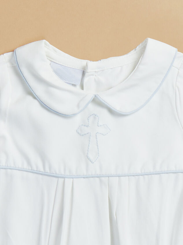 Joseph Embroidered Cross Bubble by Mudpie Detail 2 - TULLABEE