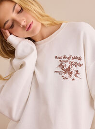 Philippians 4:13 Mountain Pullover Detail 2 - TULLABEE