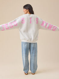 Jesus Is King Pullover Detail 6 - TULLABEE
