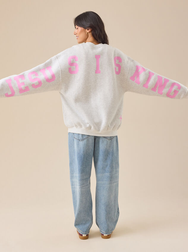 Jesus Is King Pullover Detail 6 - TULLABEE