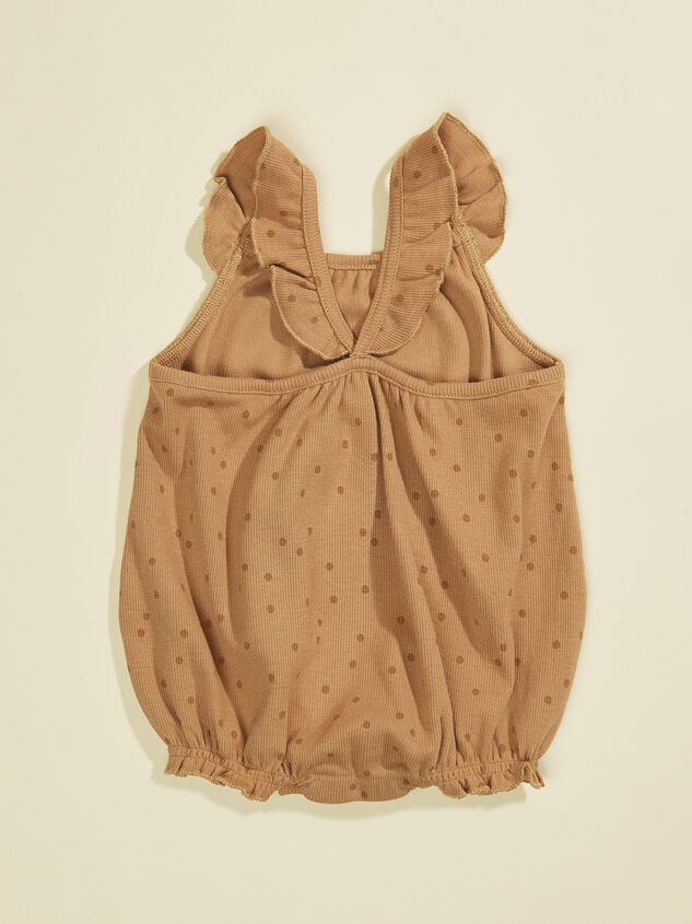 Lucy Ribbed Ruffle Romper by Quincy Mae Detail 2 - TULLABEE