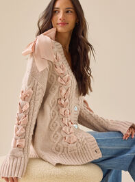 Ember Ribbon Cardigan Detail 3 - TULLABEE