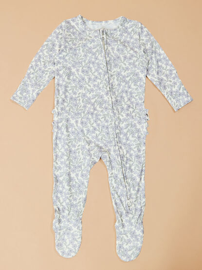 Laiken Floral Ruffle Footie - TULLABEE