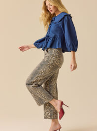 Kassidy Denim Tie Front Top Detail 5 - TULLABEE