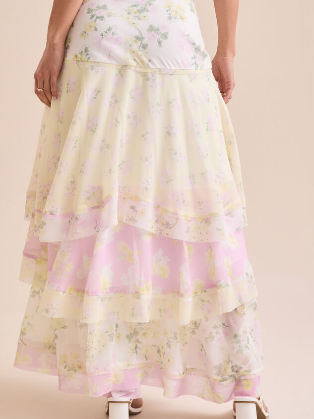 Bellani Tiered Midi Skirt Detail 5 - TULLABEE