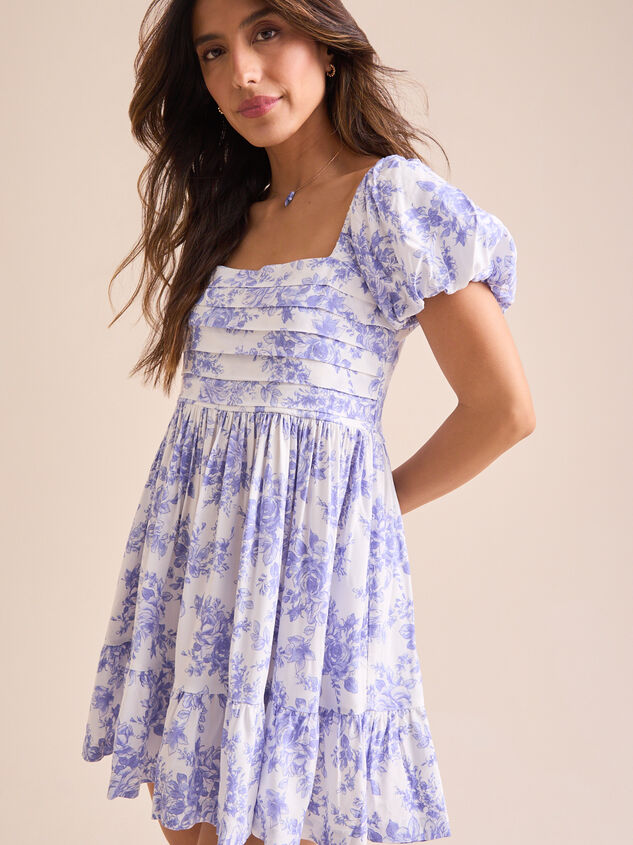 Christie Floral Mini Dress Detail 3 - TULLABEE