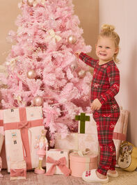 Hadley Bow Plaid Lounge Set - TULLABEE