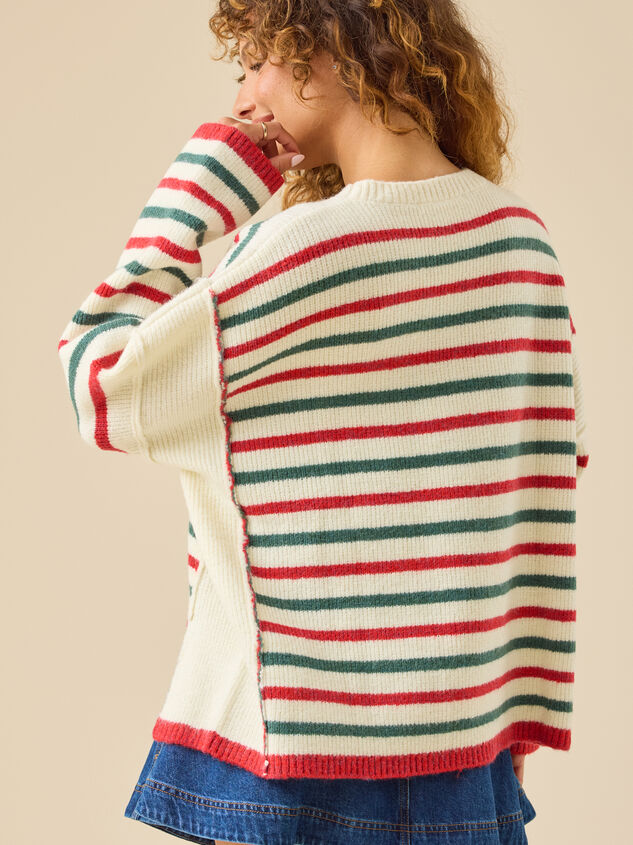 Wynter Striped Sweater Detail 5 - TULLABEE
