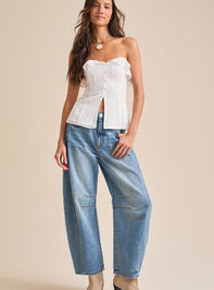 Adrienne Embroidered Tube Top Detail 2 - TULLABEE