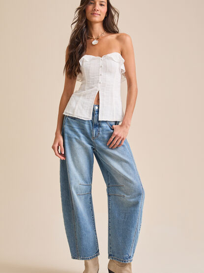 Adrienne Embroidered Tube Top - TULLABEE
