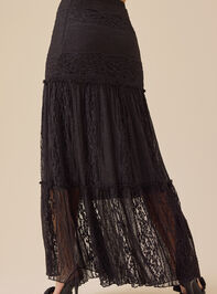 Monica Lace Tiered Midi Skirt Detail 5 - TULLABEE
