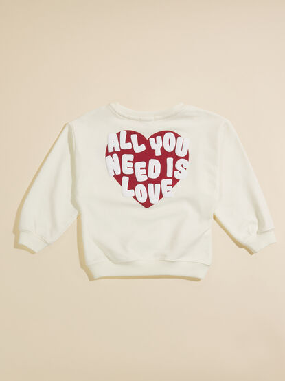 All You Need Is Love Toddler Sweatshirt - TULLABEE