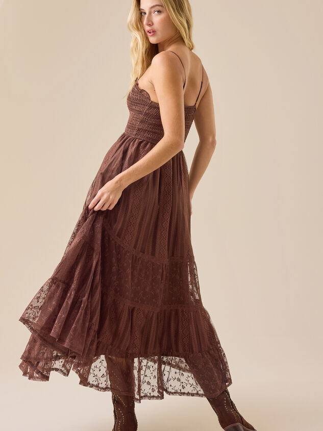 Tami Lace Tiered Maxi Dress Detail 5 - TULLABEE