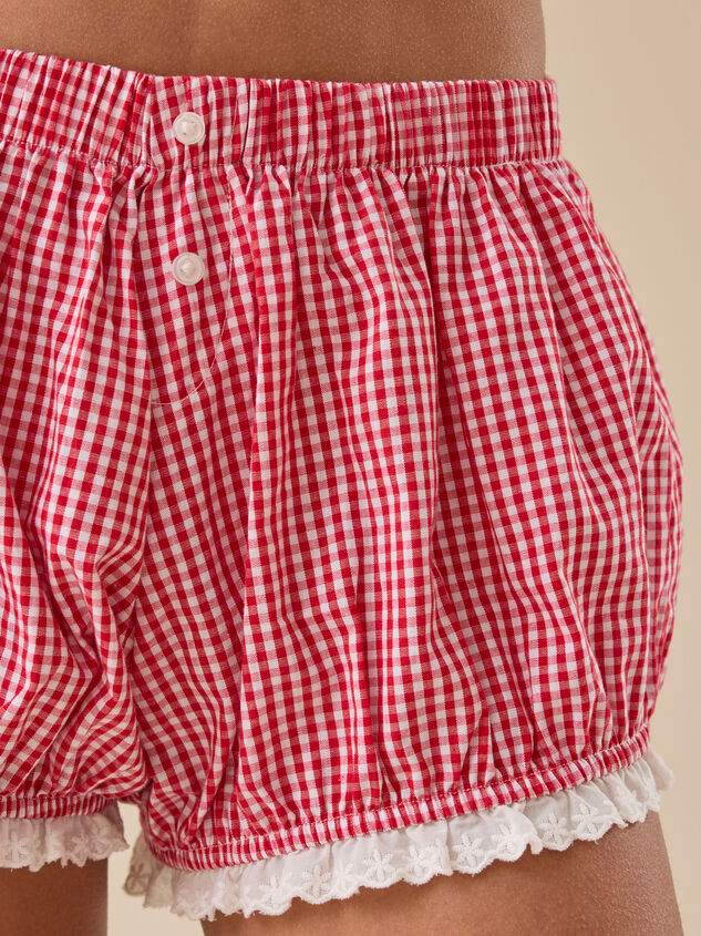 Jenni Gingham Boxer Shorts Detail 3 - TULLABEE