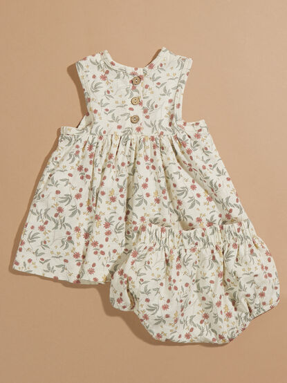 Layla Floral Baby Dress and Bloomer Set by Rylee + Cru - TULLABEE