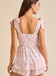 Wilma Tie Shoulder Romper Detail 4 - TULLABEE