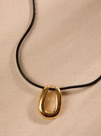 Golden Accent Cord Necklace - TULLABEE
