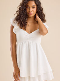 Rachel Flutter Sleeve Romper Detail 2 - TULLABEE