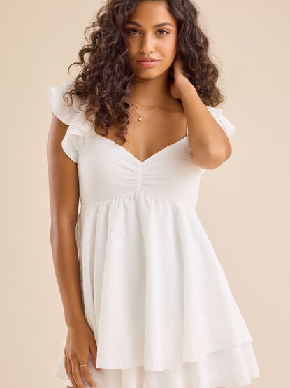 Rachel Flutter Sleeve Romper - TULLABEE