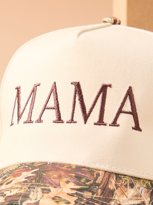 Mama Embroidered Camo Hat Detail 2 - TULLABEE