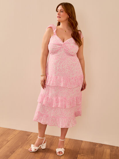 Mila Floral Midi Dress - TULLABEE