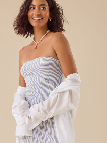 Emily Striped Midi Dress - TULLABEE