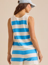 Kendall Striped Sweater Vest Detail 4 - TULLABEE