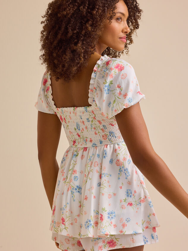 Lily Floral Romper Detail 4 - TULLABEE