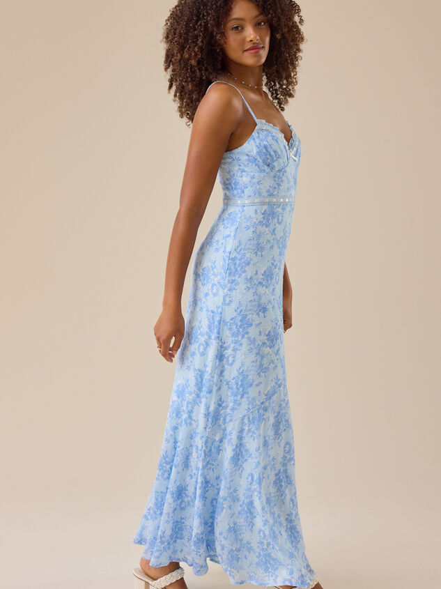 Syra Floral Maxi Dress Detail 3 - TULLABEE