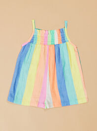 Charity Striped Baby Halter Romper Detail 3 - TULLABEE
