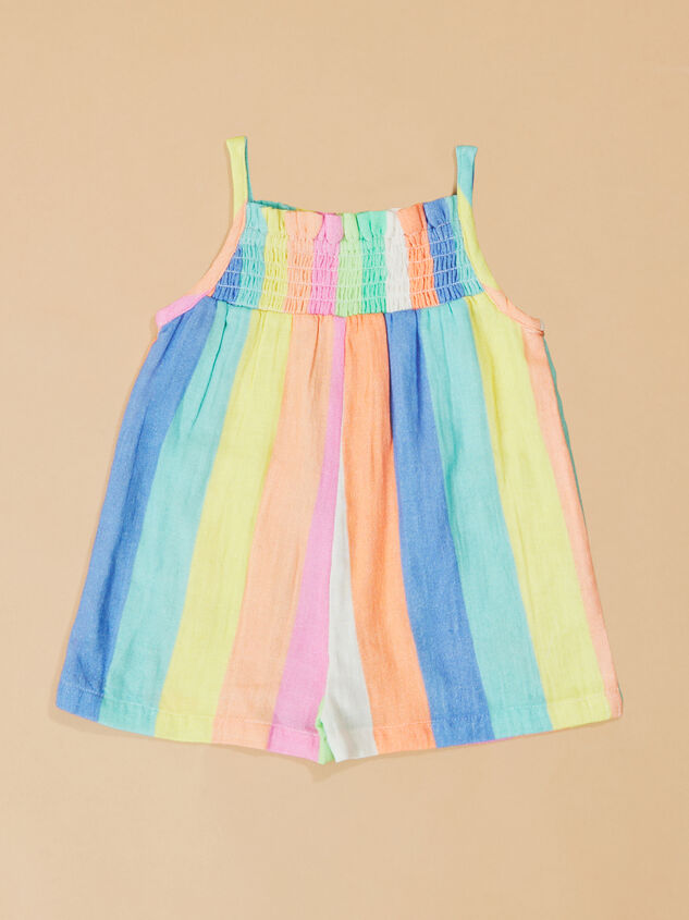 Charity Striped Baby Halter Romper Detail 3 - TULLABEE