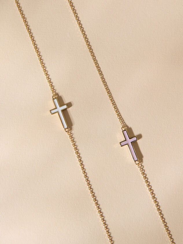 18K Gold Ivory Cross Necklace Detail 3 - TULLABEE