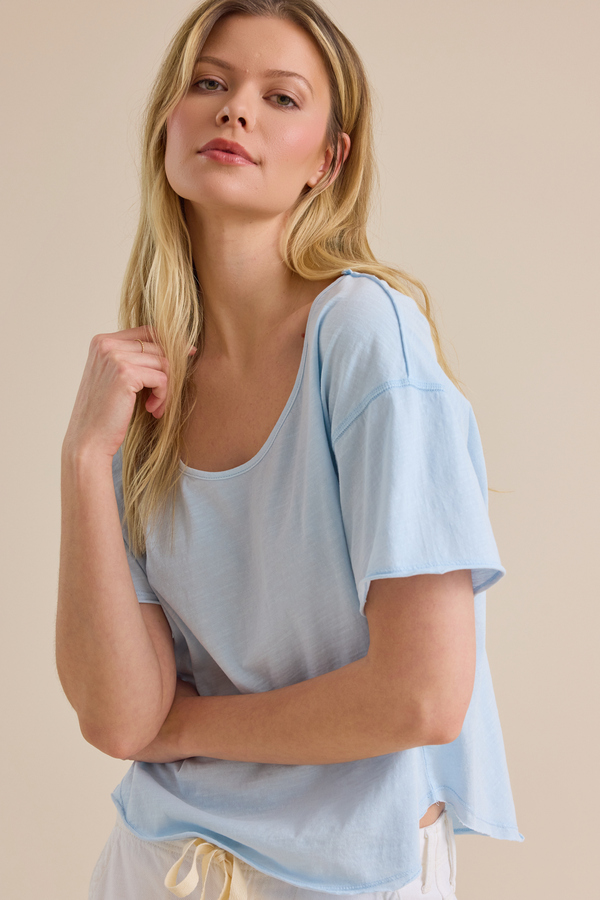 Hannah Slub Voop Tee Detail 2 - Altar'd State