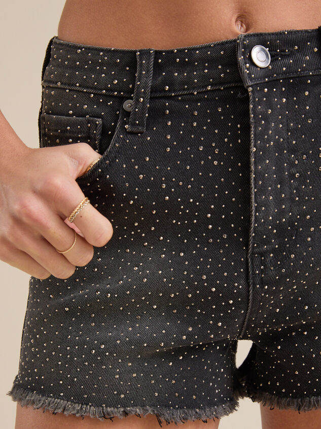 Maren Rhinestone Shorts Detail 2 - TULLABEE