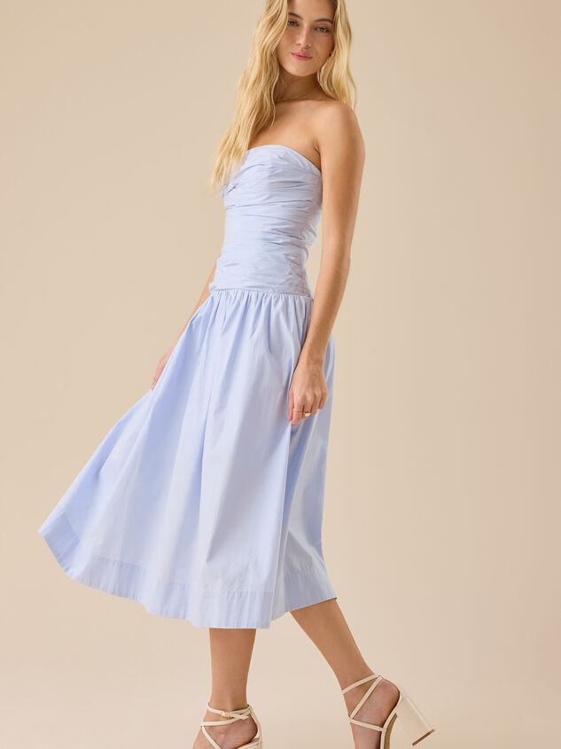 Skylar Poplin Midi Dress Detail 4 - TULLABEE